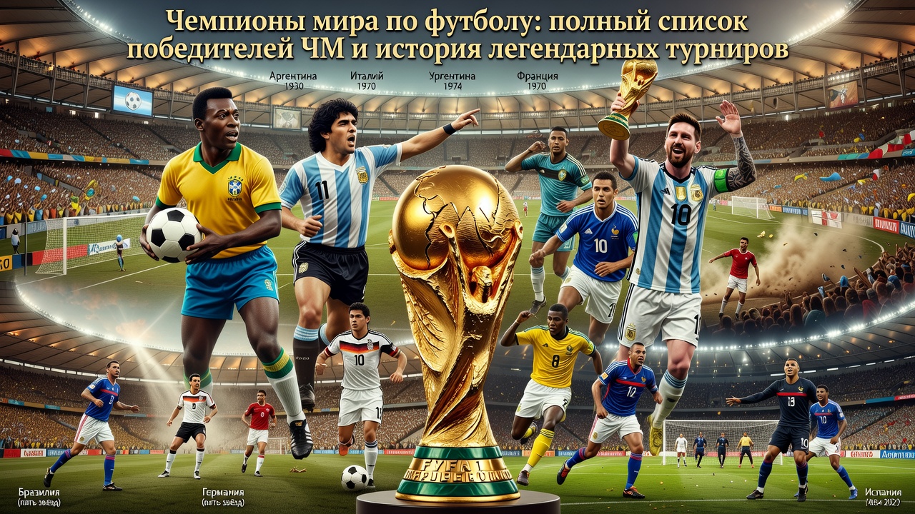 Чемпионы мира по футболу: полный список победителей ЧМ и история легендарных турниров