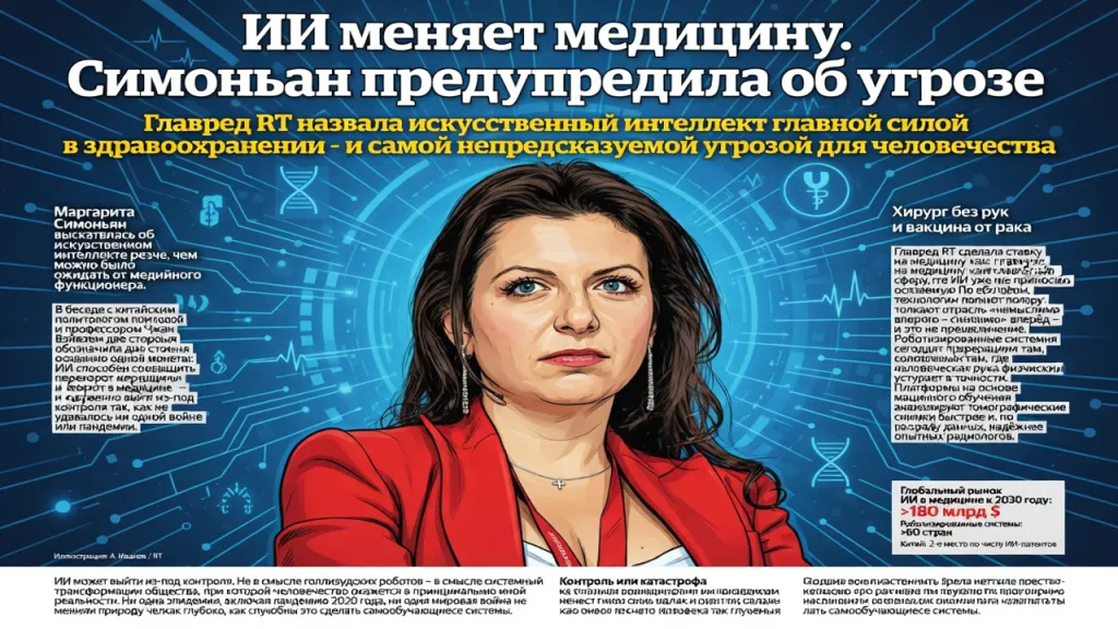 ИИ меняет медицину. Симоньян предупредила об угрозе