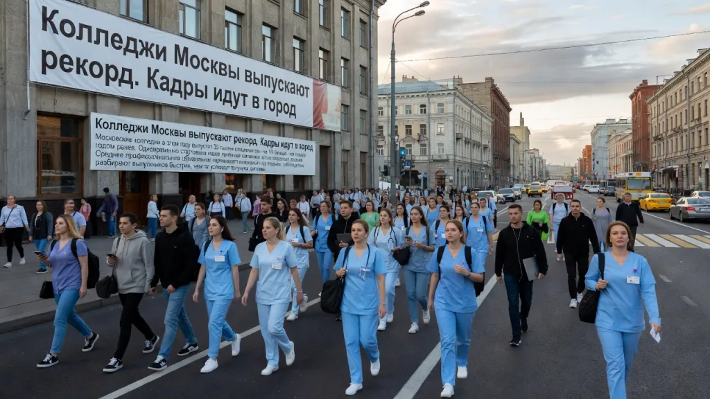 Колледжи Москвы выпускают рекорд. Кадры идут в город