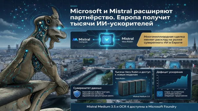 Microsoft и Mistral расширяют партнёрство. Европа получит тысячи ИИ-ускорителей